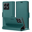 Pouzdro pro Xiaomi 14T Pro, ERBORD Glossy Litchi, flipová peněženka, zelené