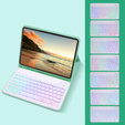 Pouzdro s podsvícenou bluetooth klávesnicí pro iPad 10.9 2022 (10 gen.), zelené