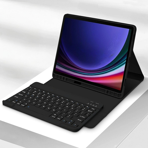 Pouzdro + klávesnice Samsung Galaxy Tab S9 FE, Leather Pen Slot, černé