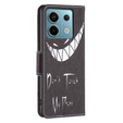 Klopové pouzdro pro Xiaomi Redmi Note 13 Pro 5G, Wallet, Don't Touch My Phone černé