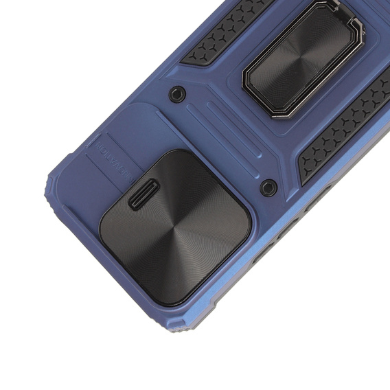 Pancéřové pouzdro pro Xiaomi Redmi Note 13 Pro 5G, CamShield Slide, modré + tvrzené sklo 9H
