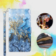Klopové pouzdro pro Oppo A17, Wallet, Marble modré