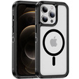 Pouzdro s rámečkem pro iPhone 12 Pro Max, pro MagSafe, transparentní / černé