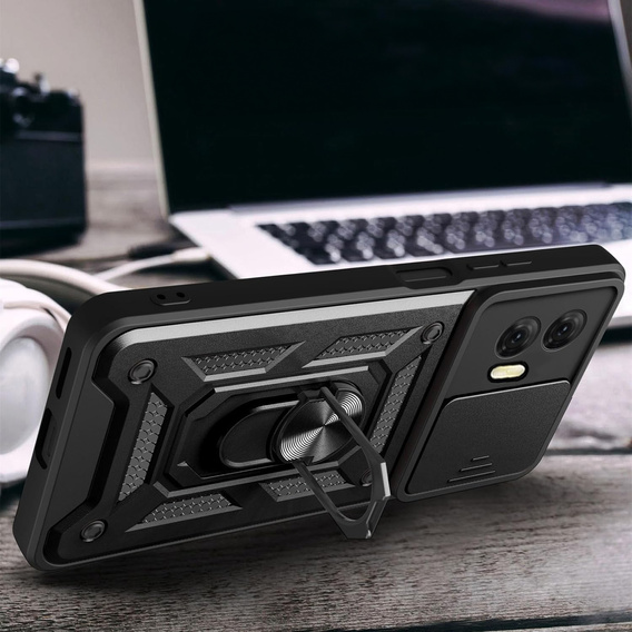 Pouzdro pro Motorola Moto E14, CamShield Slide, černé