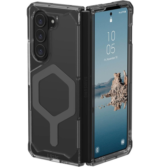 Pouzdro Urban Armor Gear pro Galaxy Z Fold 5 5G, Plyo MagSafe, průhledné / šedé