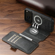 Flipové pouzdro 2 v 1 pro iPhone 17 Pro Max, SUTENI, pro MagSafe, černé