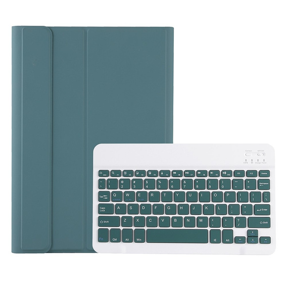 Pouzdro + klávesnice iPad 10.9 2022 10 Gen, Pen Slot, tmavě zelené