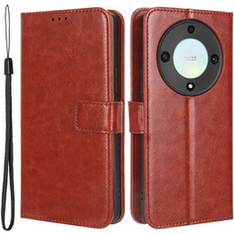 Klopové pouzdro pro Honor Magic 5 Lite, Crazy Horse Wallet, hnědé