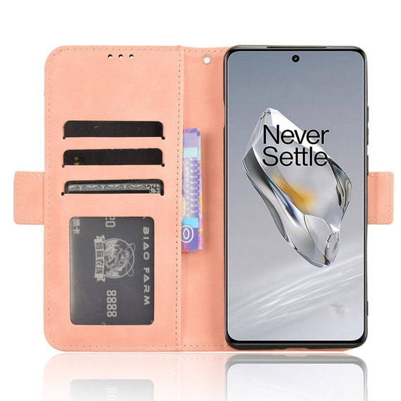 Klopové pouzdro pro OnePlus 12 5G, Card Slot, růžové