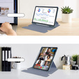 Pouzdro s klávesnicí pro Samsung Galaxy Tab S9 FE+ Plus, Rotary 360° Leather, fialové