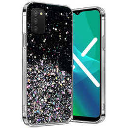 Pouzdro pro Samsung Galaxy A03s, Glittery, černé