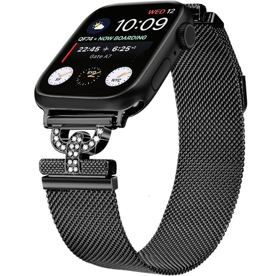 Bransoleta Milanese do Apple Watch 1/2/3/4/5/6/7/8/SE (38/40/41 MM) - Black