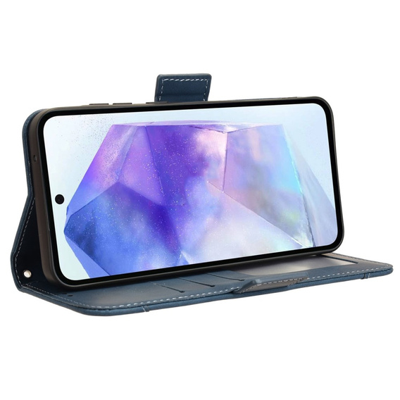 Klopové pouzdro pro Samsung Galaxy A55 5G, Card Slot, modré