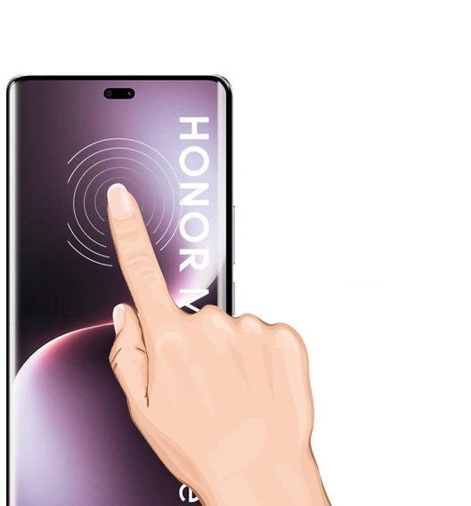 3D tvrzené sklo pro Honor Magic 7 Lite, černý rámeček