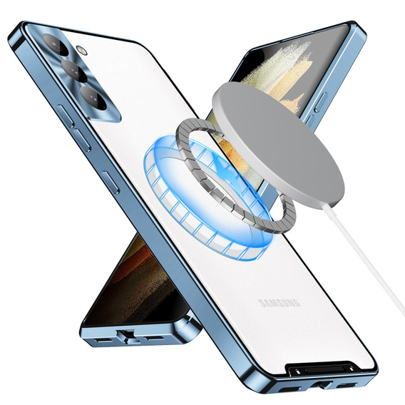 Ochranné pouzdro na fotoaparát pro Samsung Galaxy S21 FE 5G, CamShield MagSafe, transparentní / modré