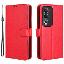 Klopové pouzdro pro Oppo A80, Crazy Horse Wallet, červené