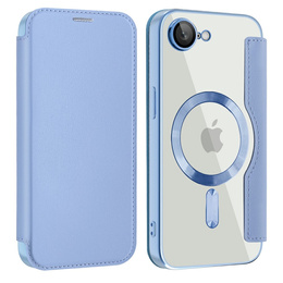 Klopové pouzdro pro iPhone 16E, RFID Wallet MagSafe CamShield, modré