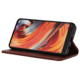 Pouzdro pro Samsung Galaxy A55 5G, Wallet Litchi Leather, hnědé
