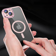 Pouzdro pro iPhone 15, ERBORD Impact Guard, MagSafe, růžové