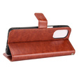 Klopové pouzdro pro Motorola Moto G62 5G, Crazy Horse Wallet, hnědé
