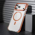 Pancéřové pouzdro MagSafe čiré s oranžovými boky pro iPhone 17 Pro Max