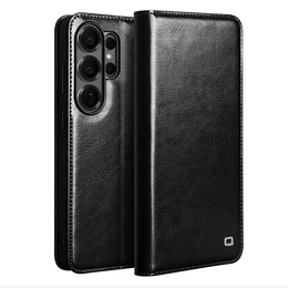 Kožené pouzdro Qialino s klopou Wallet pro Samsung Galaxy S26 Ultra, černé