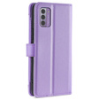 Klopové pouzdro pro Nokia G42, Wallet Zipper Pocket, fialové