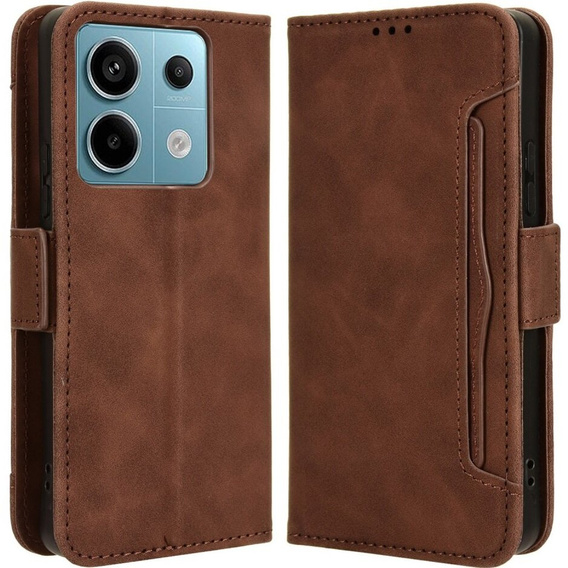 Klopové pouzdro pro Xiaomi Redmi Note 13 Pro 5G, Card Slot, hnědé