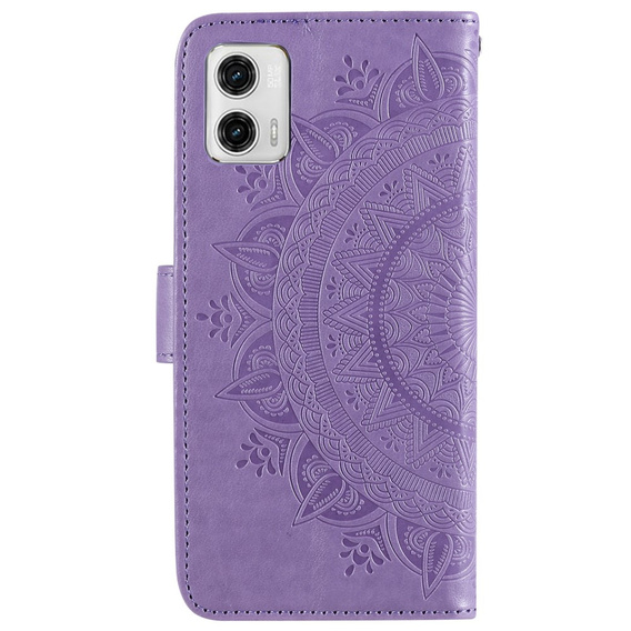 Klopové pouzdro pro Motorola Moto G73 5G, Mandala Flower, fialové