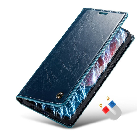 CASEME flipové pouzdro pro Samsung Galaxy A13 4G/5G / A04S, Waxy Textured, modré