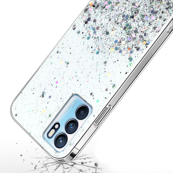 Pouzdro pro OPPO Reno 6 5G, Glittery, průhledné