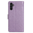 Klopové pouzdro pro Samsung Galaxy A55 5G, Wallet, Butterfly, fialové