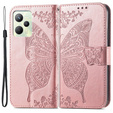 Klopové pouzdro pro Realme C35, Butterfly, růžové
