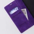Pouzdro pro Oppo A78 4G, ERBORD Vintage peněženka s klopou, fialové