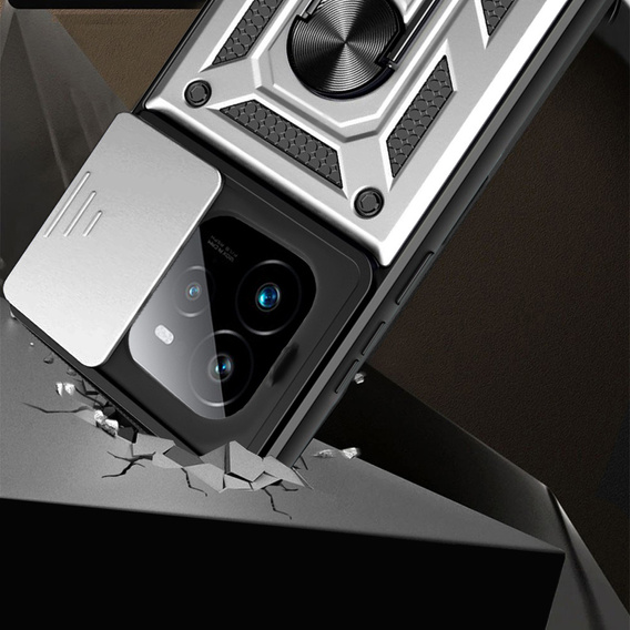 Pouzdro pro Realme GT 7 Pro, CamShield Slide, stříbrné