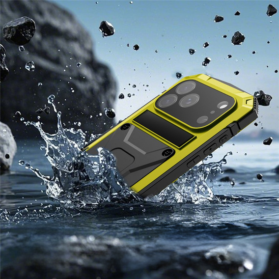 Pouzdro R-JUST s podstavcem a integrovaným sklem pro iPhone 17 Pro Max