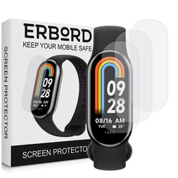 3x ERBORD Hydrogelová fólie pro Xiaomi Smart Band 10 / 9 / 8