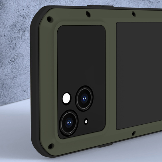 Pouzdro Love Mei pro iPhone 14, armored with glass, zelené