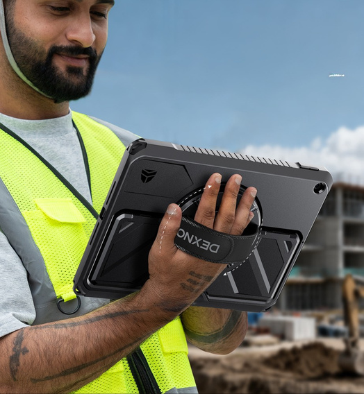 Pouzdro Dexnor 360° s páskem a držákem na stylus pro iPad 10,2" 2021/2020/2019 (9/8/7 gen.)