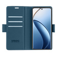 Pouzdro pro Realme 12 Pro 5G / 12 Pro+ 5G, ERBORD Glossy Litchi, flipová peněženka, modré