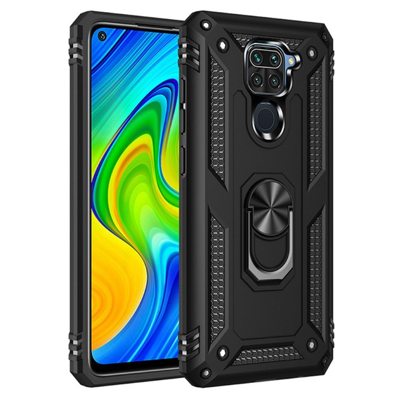 Pancéřové pouzdro pro Xiaomi Redmi Note 9, Nox Case Ring, černé