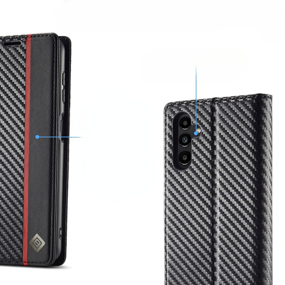 Flipové pouzdro pro Samsung Galaxy A36, Carbon LC.IMEEKE, černé