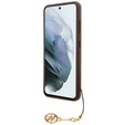 Pouzdro GUESS pro Samsung Galaxy A55, 4G Charms Collection Hardcase, hnědé