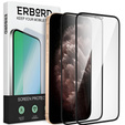 2x tvrzené sklo pro iPhone 12/12 Pro, ERBORD 3D pro celý displej
