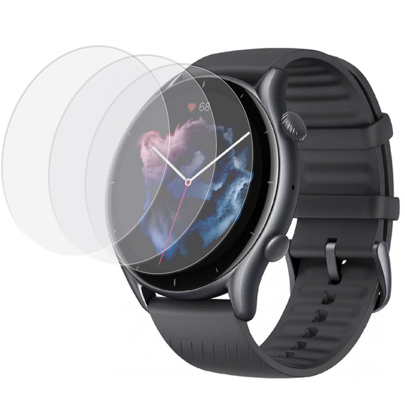 3x ERBORD Hydrogelová fólie pro Amazfit GTR 3 / GTR 3 Pro