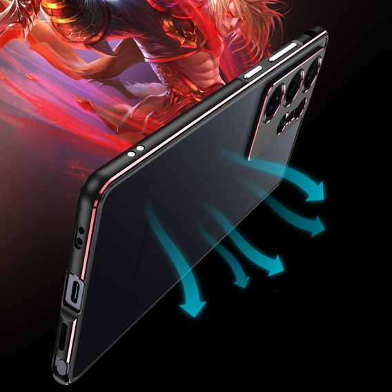 Pouzdro LUPHIE pro Samsung Galaxy S25 Ultra, Armor Bumper, černé