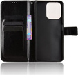 Klopové pouzdro pro Realme Note 70T 4G, Crazy Horse Wallet, černé