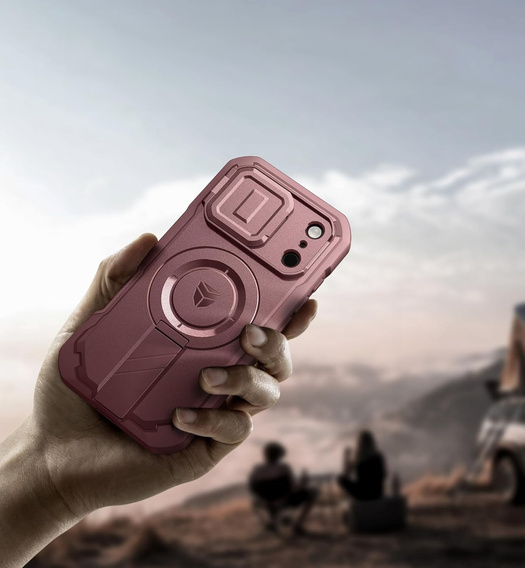 Pancéřové pouzdro Dexnor se stojánkem a spouští fotoaparátu, pro MagSafe pro iPhone 17 Pro Max
