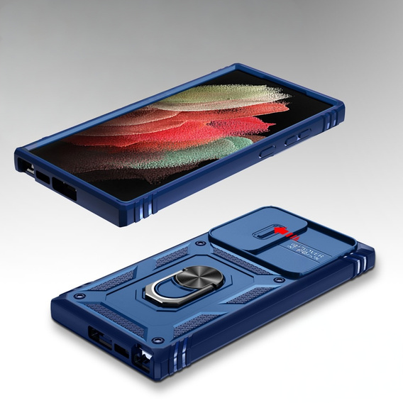 Pouzdro pro Samsung Galaxy S24 Ultra, CamShield Slide, modré