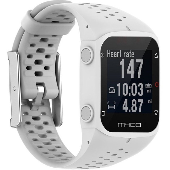 Silikonový řemínek pro Polar M400/M430, bílý